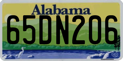 AL license plate 65DN206