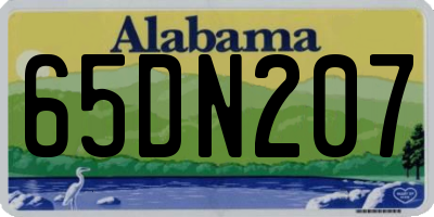 AL license plate 65DN207