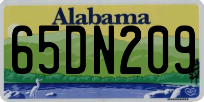 AL license plate 65DN209
