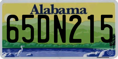 AL license plate 65DN215