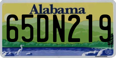 AL license plate 65DN219