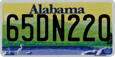 AL license plate 65DN220