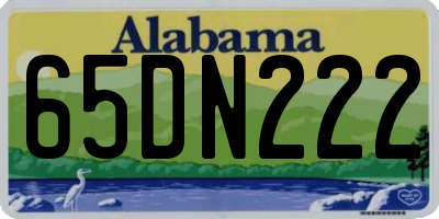 AL license plate 65DN222