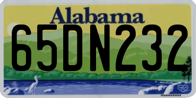 AL license plate 65DN232