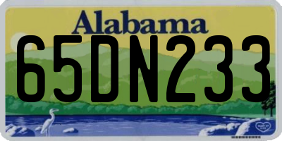 AL license plate 65DN233