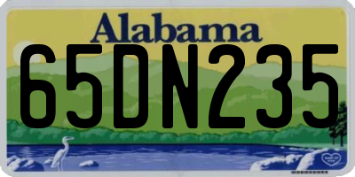 AL license plate 65DN235
