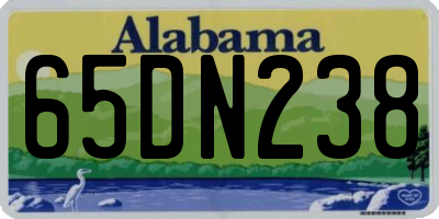 AL license plate 65DN238