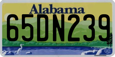 AL license plate 65DN239