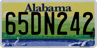 AL license plate 65DN242