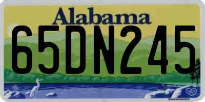 AL license plate 65DN245