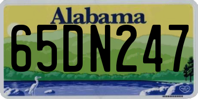 AL license plate 65DN247