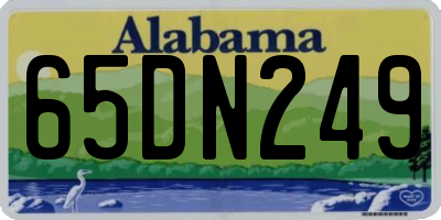 AL license plate 65DN249