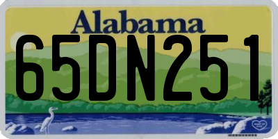 AL license plate 65DN251