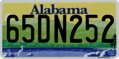 AL license plate 65DN252