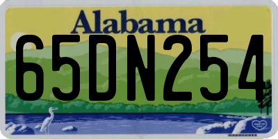 AL license plate 65DN254