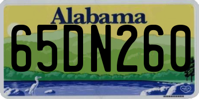 AL license plate 65DN260