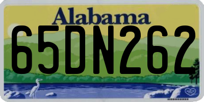 AL license plate 65DN262