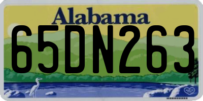 AL license plate 65DN263