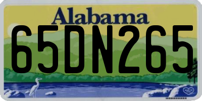 AL license plate 65DN265