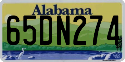 AL license plate 65DN274