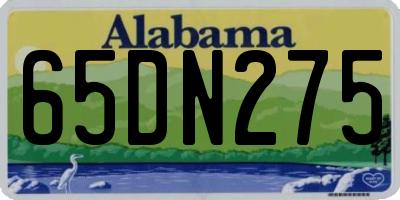 AL license plate 65DN275