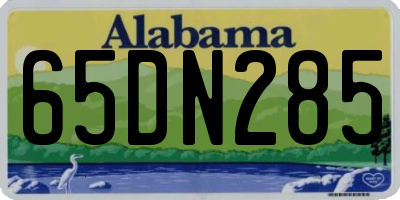 AL license plate 65DN285