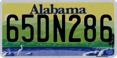 AL license plate 65DN286