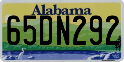 AL license plate 65DN292