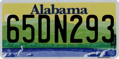 AL license plate 65DN293