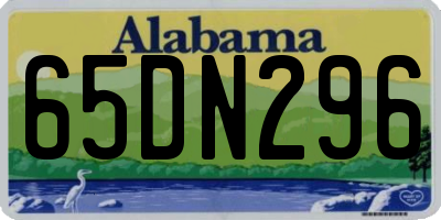 AL license plate 65DN296