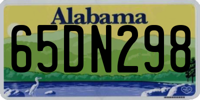 AL license plate 65DN298
