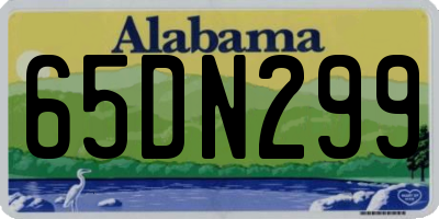 AL license plate 65DN299