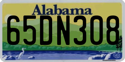 AL license plate 65DN308