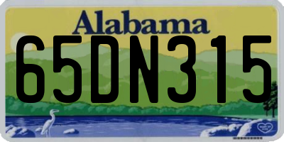 AL license plate 65DN315