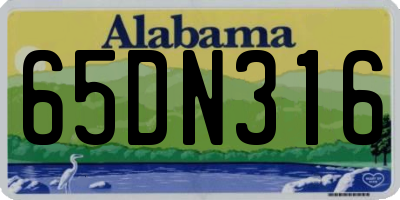 AL license plate 65DN316