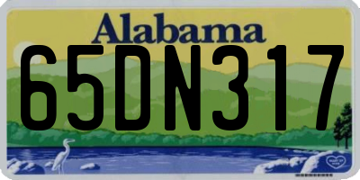 AL license plate 65DN317