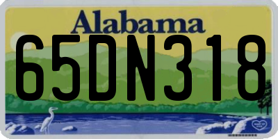 AL license plate 65DN318