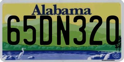AL license plate 65DN320