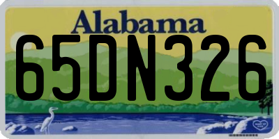 AL license plate 65DN326
