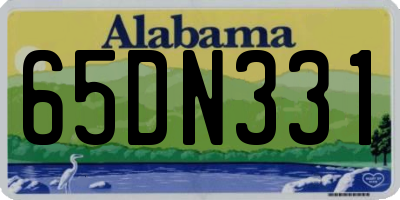 AL license plate 65DN331