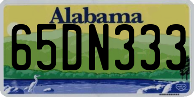 AL license plate 65DN333
