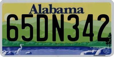 AL license plate 65DN342