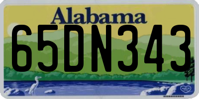 AL license plate 65DN343