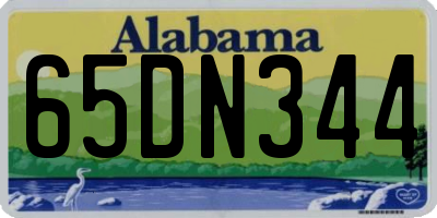 AL license plate 65DN344