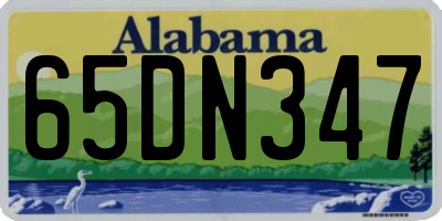 AL license plate 65DN347