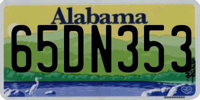 AL license plate 65DN353