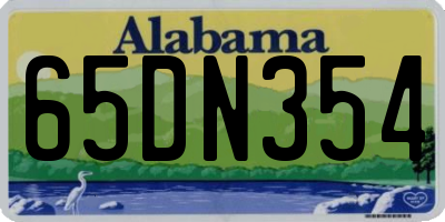 AL license plate 65DN354