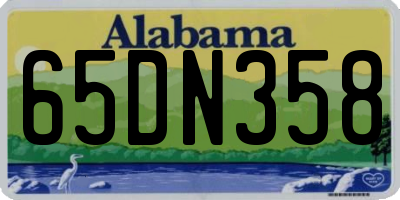 AL license plate 65DN358