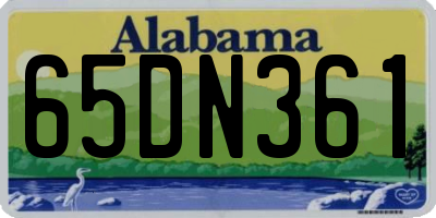 AL license plate 65DN361