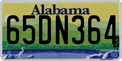 AL license plate 65DN364